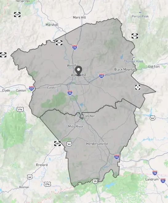 View our service area