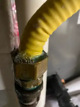 Well pump system installation process showing new pump materials
