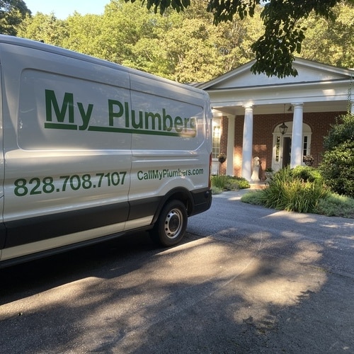 My Plumbers Van Outside a Home